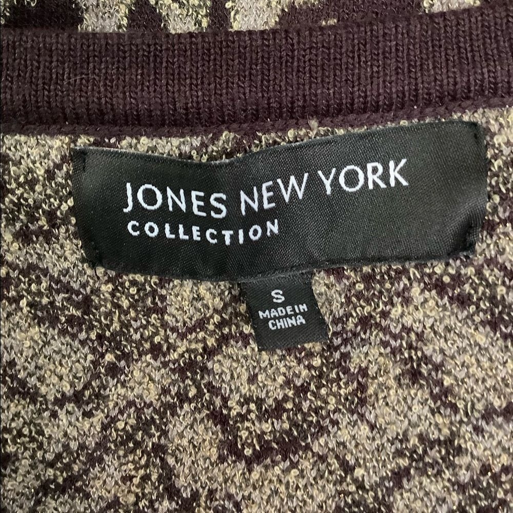NWT Jones New York leopard print one button cardigan size S new with tags Y2K - Picture 3 of 13